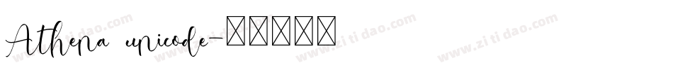 Athena unicode字体转换